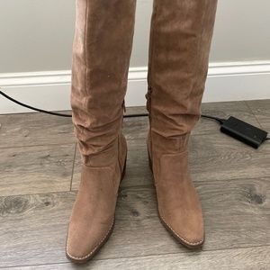 Tall over calf boots